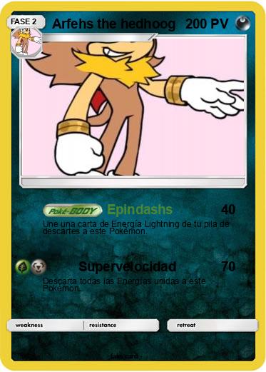 Pokemon Arfehs the hedhoog