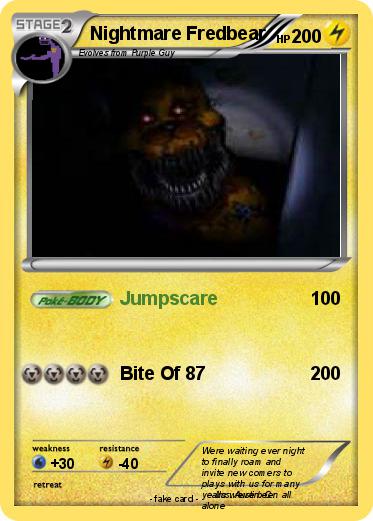Pokemon Nightmare Fredbear