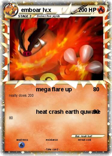Pokemon emboar lv.x