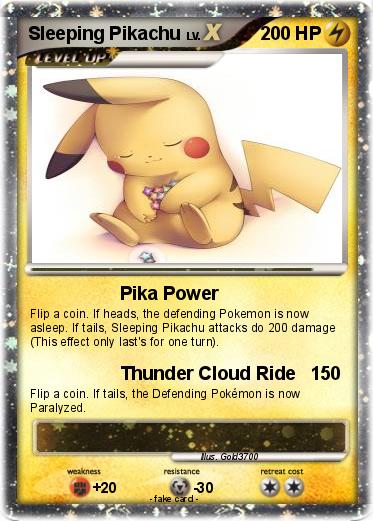 Pokemon Sleeping Pikachu