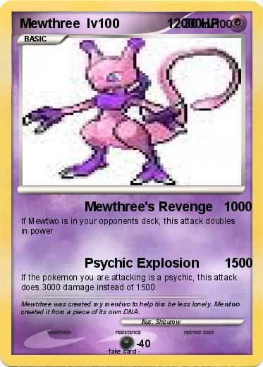 Pokemon Mewthree  lv100             12000
