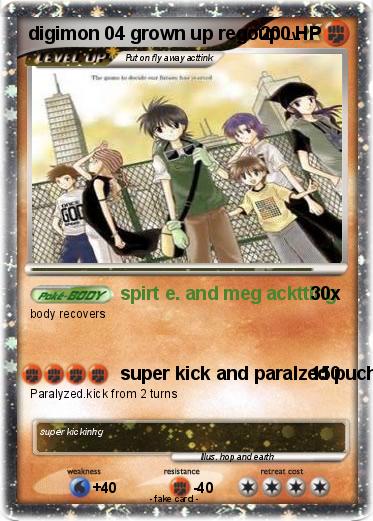 Pokemon digimon 04 grown up regoup