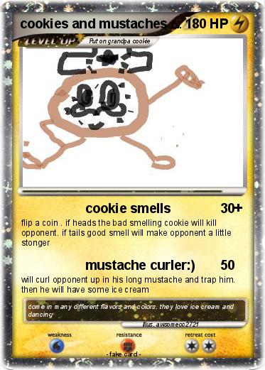 Pokemon cookies and mustaches