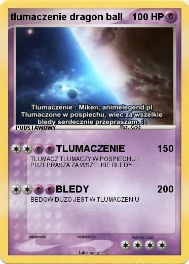Pokemon tłumaczenie dragon ball