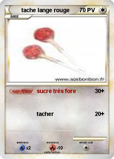 Pokemon tache lange rouge
