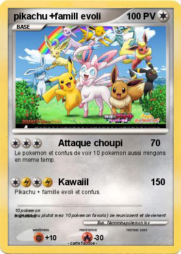 Pokemon pikachu +famill evoli