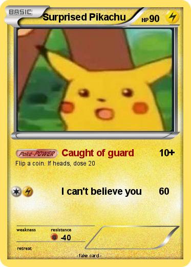 Pokemon Surprised Pikachu