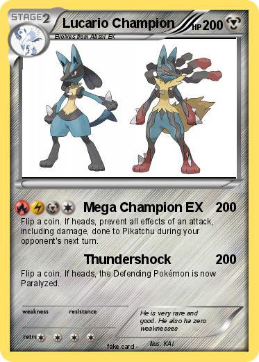 Pokemon Lucario Champion