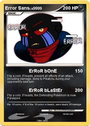 Pokemon Error Sans
