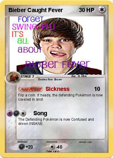 Pokemon Bieber Caught Fever