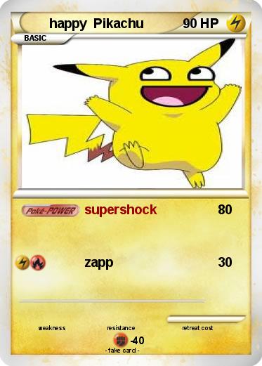 Pokemon happy  Pikachu