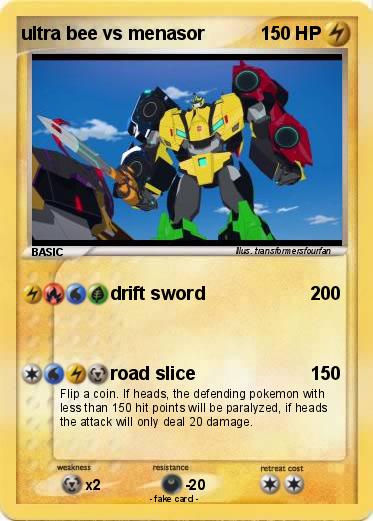 Pokemon ultra bee vs menasor