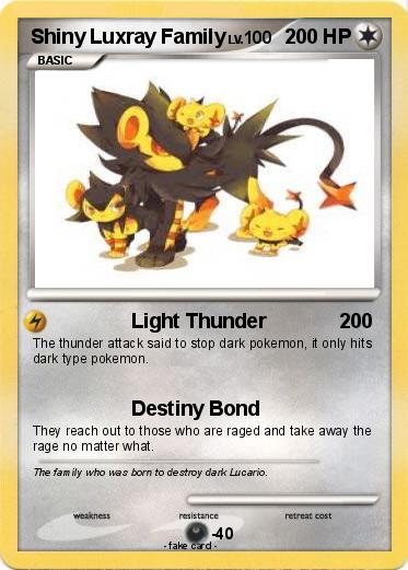 Pokemon Shiny Luxray Family