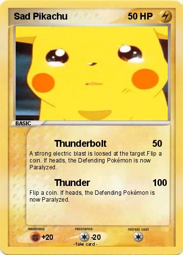 Pokemon Sad Pikachu