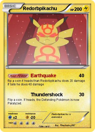 Pokemon Redorbpikachu