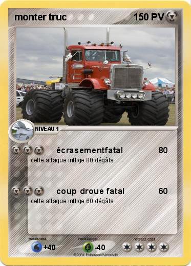 Pokemon monter truc