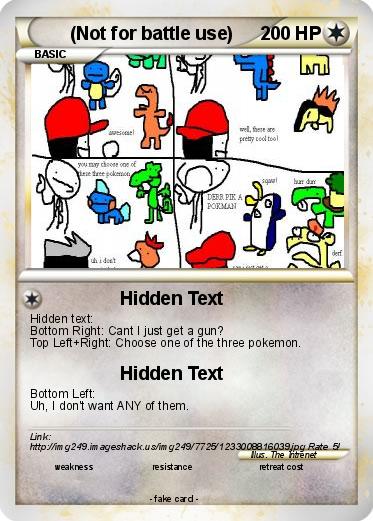 Pokemon (Not for battle use)