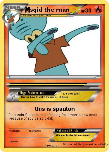 Pokemon sqid the man