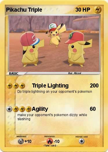 Pokemon Pikachu Triple