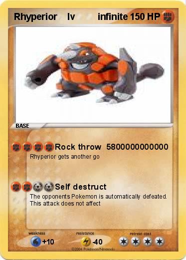 Pokemon Rhyperior    lv         infinite