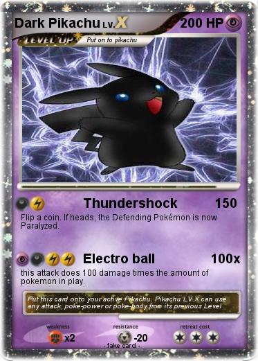 Pokemon Dark Pikachu