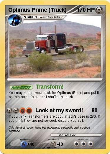 Pokemon Optimus Prime (Truck)