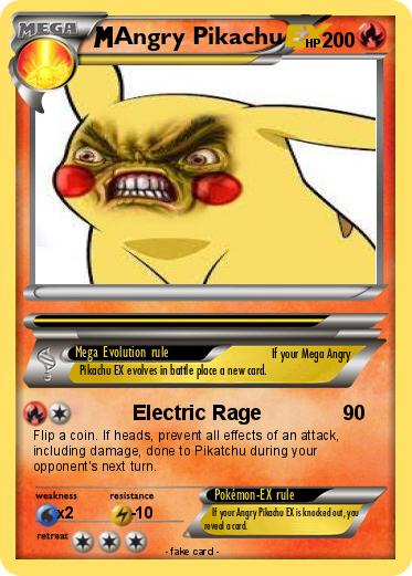 Pokemon Angry Pikachu