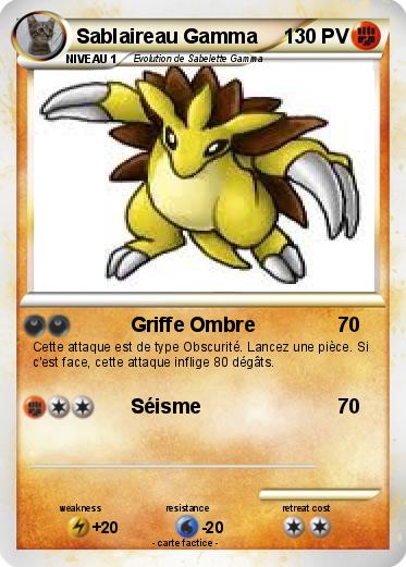 Pokemon Sablaireau Gamma