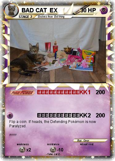 Pokemon BAD CAT  EX