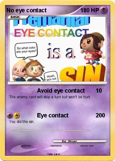 Pokemon No eye contact