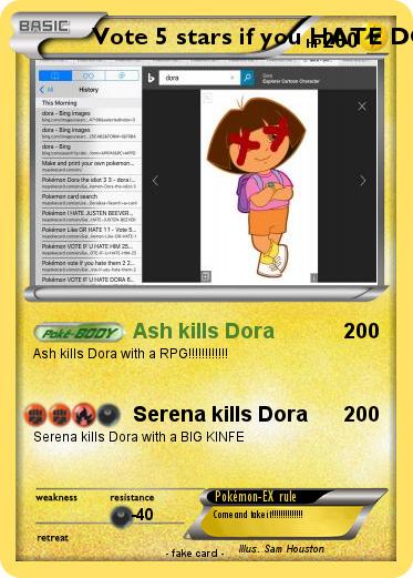 Pokemon Vote 5 stars if you HATE DORA