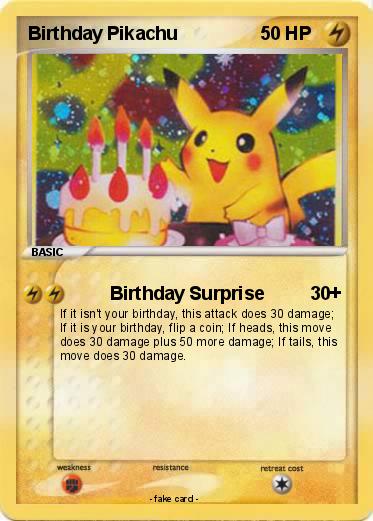 Pokemon Birthday Pikachu