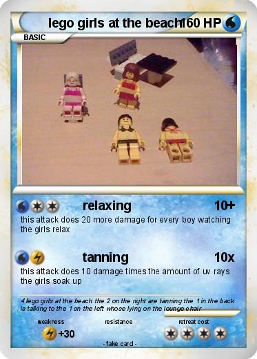 Pokemon lego girls at the beach