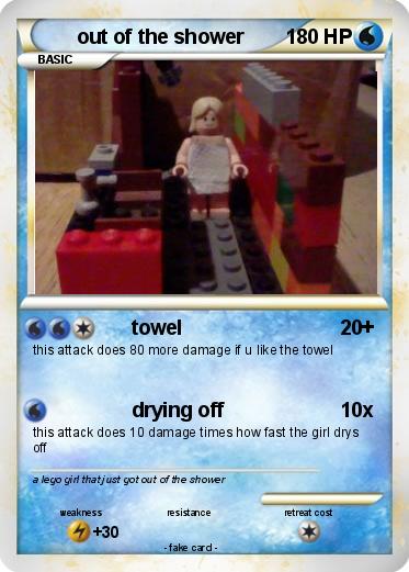 Pokemon out of the shower