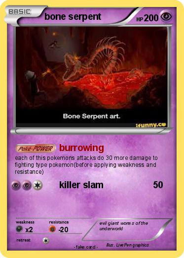 Pokemon bone serpent