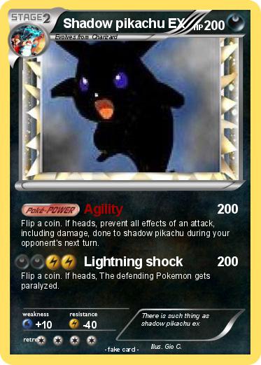 Pokemon Shadow pikachu EX