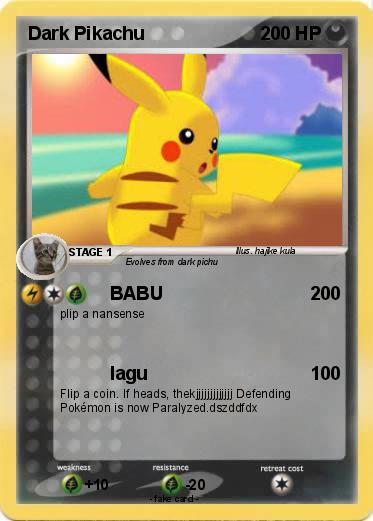 Pokemon Dark Pikachu