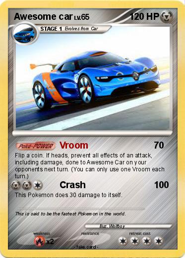 Pokemon Awesome car