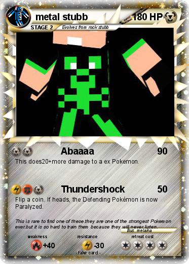 Pokemon metal stubb