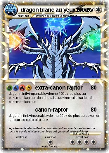 Pokemon dragon blanc au yeux bleux