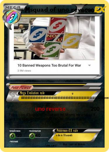 Pokemon squad of uno reverse