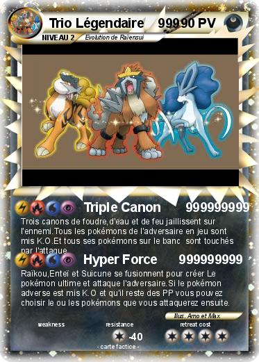Pokemon Trio Légendaire    999