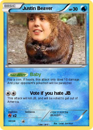 Pokemon Justin Beaver