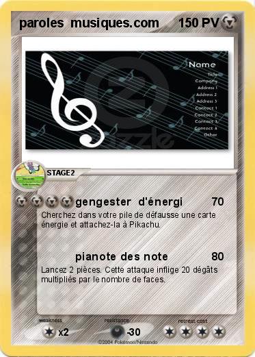 Pokemon paroles  musiques.com