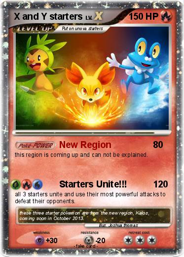 Pokemon X and Y starters