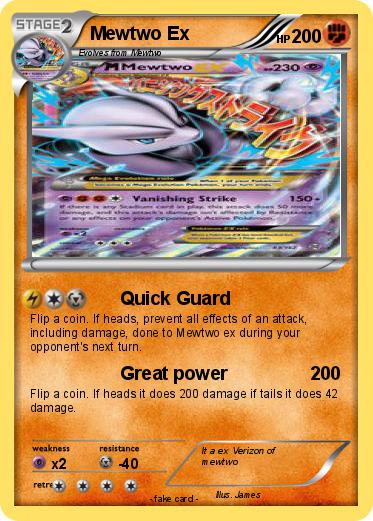 Pokemon Mewtwo Ex