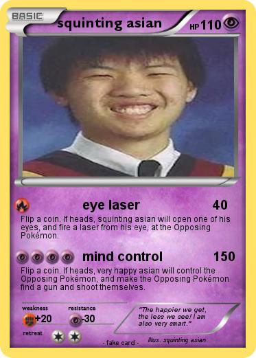 Pokemon squinting asian