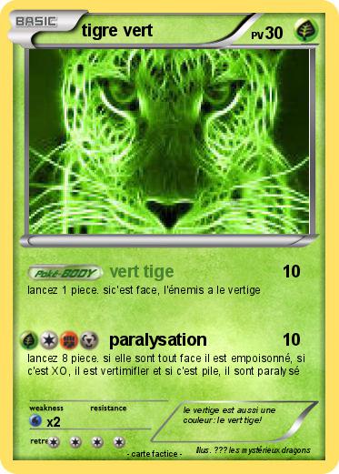 Pokemon tigre vert