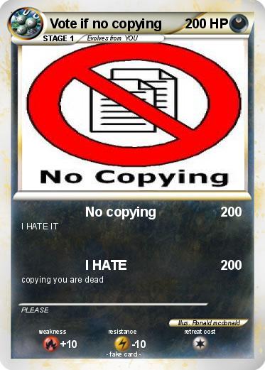 Pokemon Vote if no copying