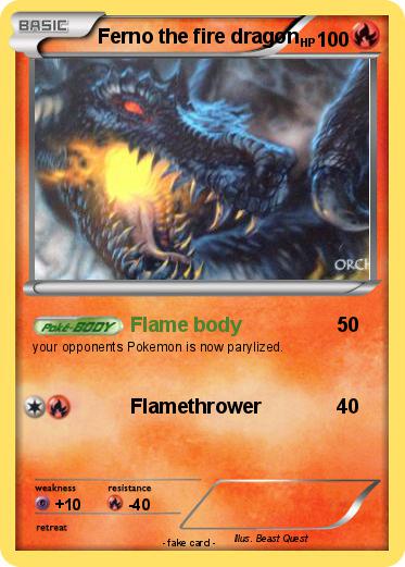 Pokemon Ferno the fire dragon